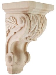 Leafy Pattern Corbel in Four Sizes with Choice of Wood